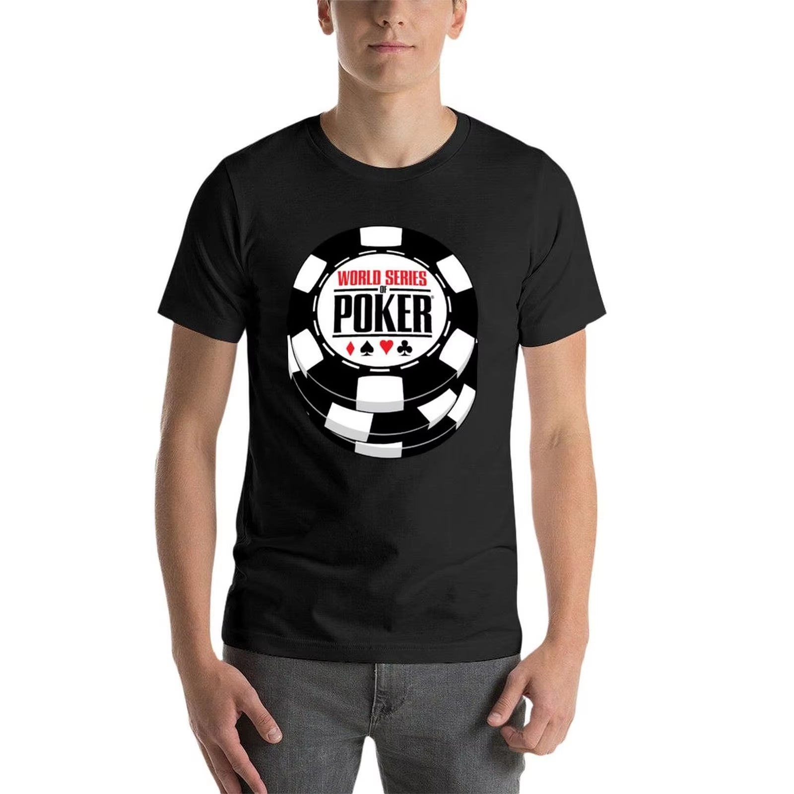 Wsop Poker Essential T-Shirt Customs Quick-Drying Cute Tops Mens Tall T Shirts