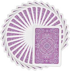 Texas Poker Hold'Em 100% Plastic Playing Cards, Jumbo Index, Poker Wide Size (Purple)