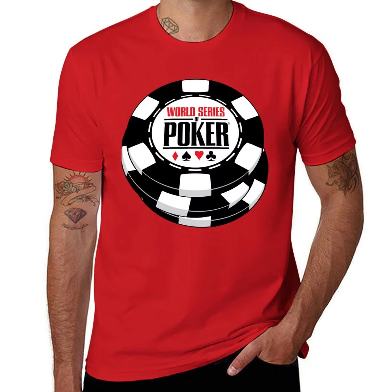 Wsop Poker Essential T-Shirt Customs Quick-Drying Cute Tops Mens Tall T Shirts