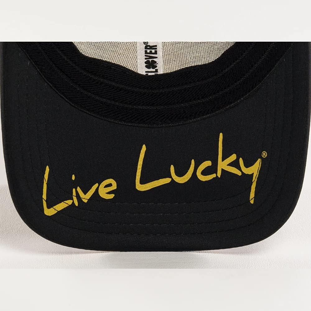 Premium Clover 49 Black Hat/Gold Clover L/XL