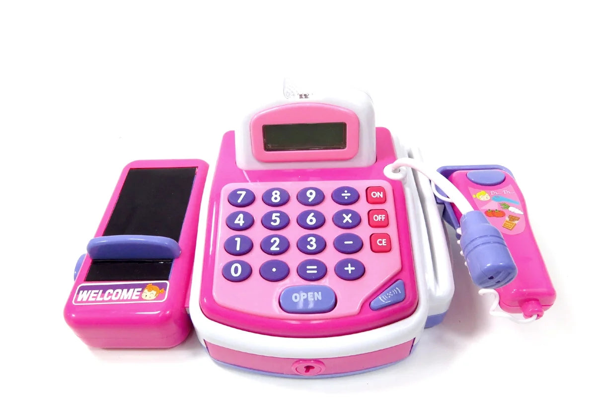 Pretend Play Electronic Cash Register Toy - Pink