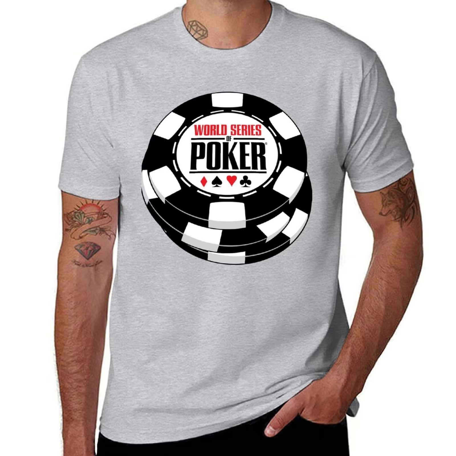 Wsop Poker Essential T-Shirt Customs Quick-Drying Cute Tops Mens Tall T Shirts