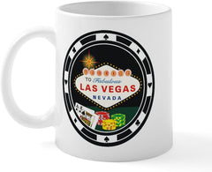 Las Vegas Poker Chip Design Mug 11 Oz (325 Ml) Ceramic Coffee Mug