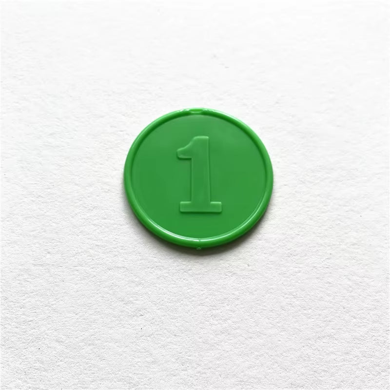 10Pcs/Lots!Digital Plastic Poker Chip with Number for Gaming Tokens Plastic Coins Family Club Board Games