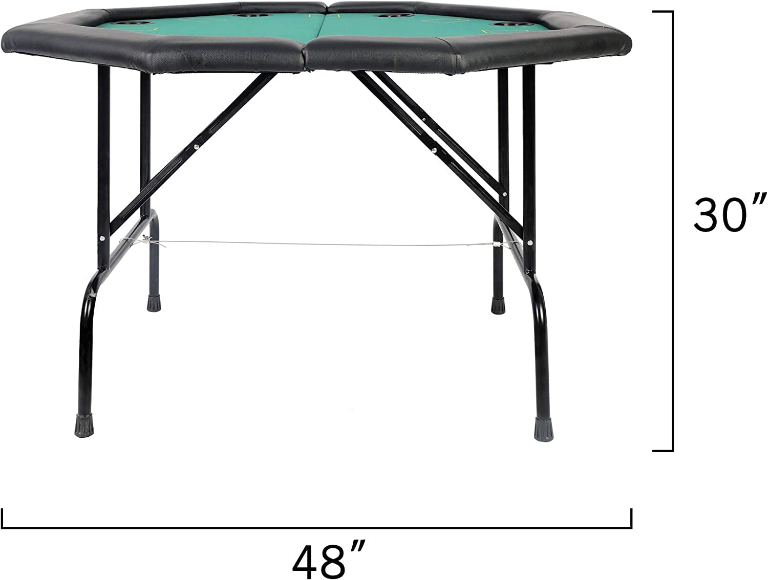 48” Texas Holdem Poker Table for 8 Player Casino Style Folding Card Games Gambling Table Lightweight Portable