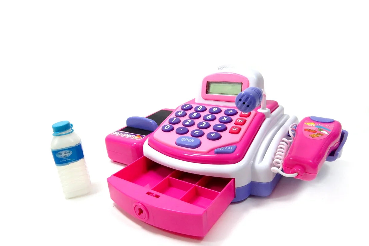 Pretend Play Electronic Cash Register Toy - Pink