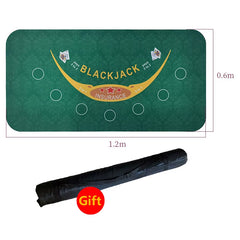 1.2*0.6M Hold'Em Texas Poker Mat Blackjack Baccarat Dice Roulette Durable Rubber Home Gaming Desk Pad Casino Chips Tablecloth