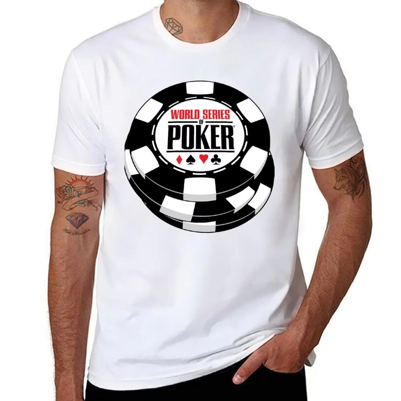 Wsop Poker Essential T-Shirt Customs Quick-Drying Cute Tops Mens Tall T Shirts