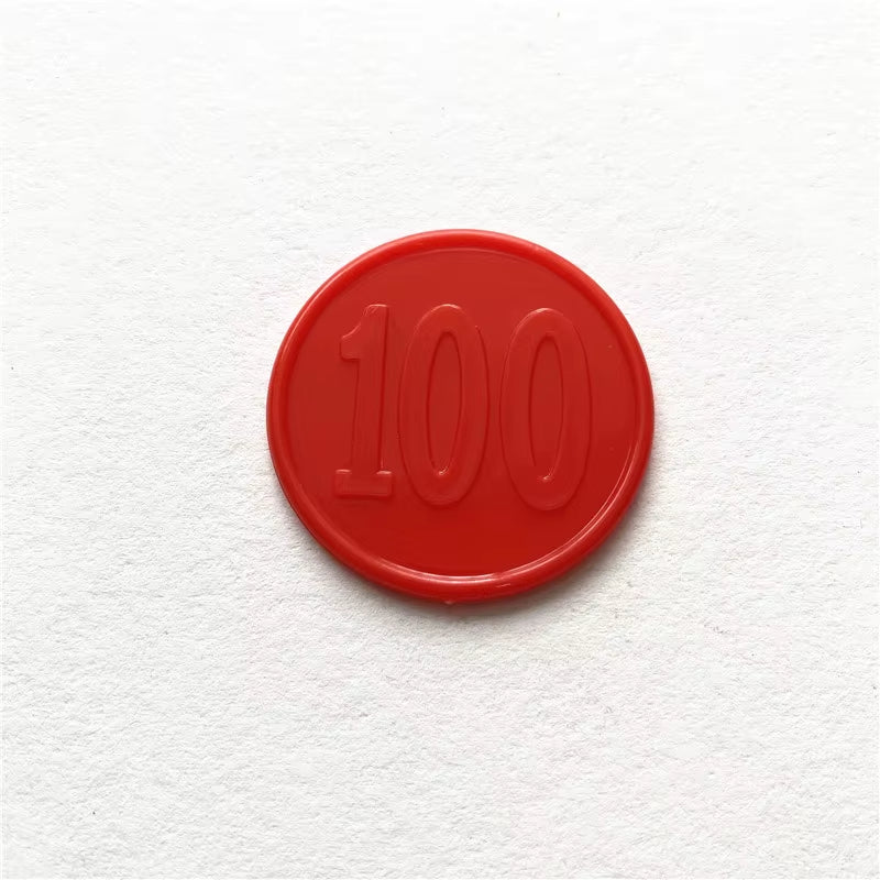 10Pcs/Lots!Digital Plastic Poker Chip with Number for Gaming Tokens Plastic Coins Family Club Board Games