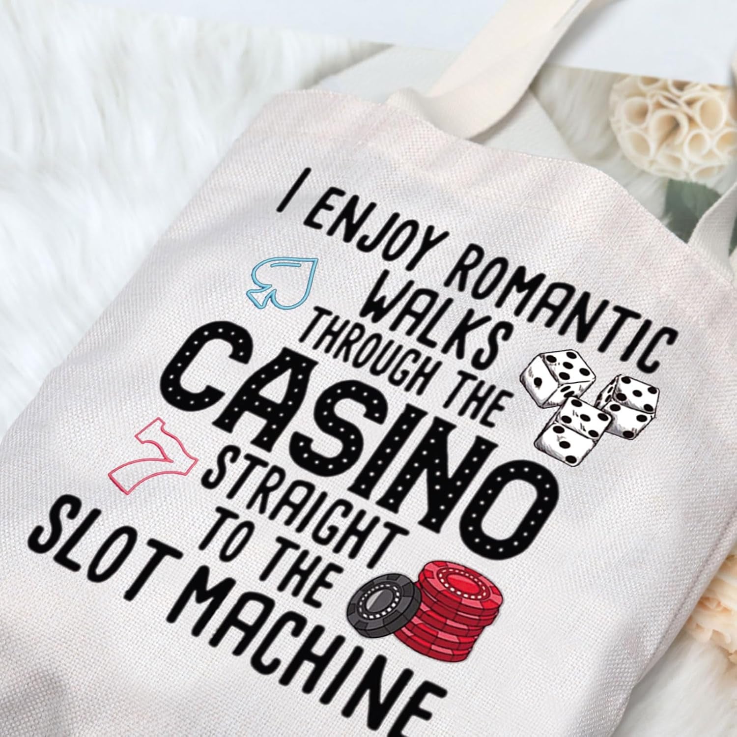 Funny Gambler Gift Idea Casino Lovers Makeup Bag Slot Machine Casino Gambling Accessories Pouch Bag