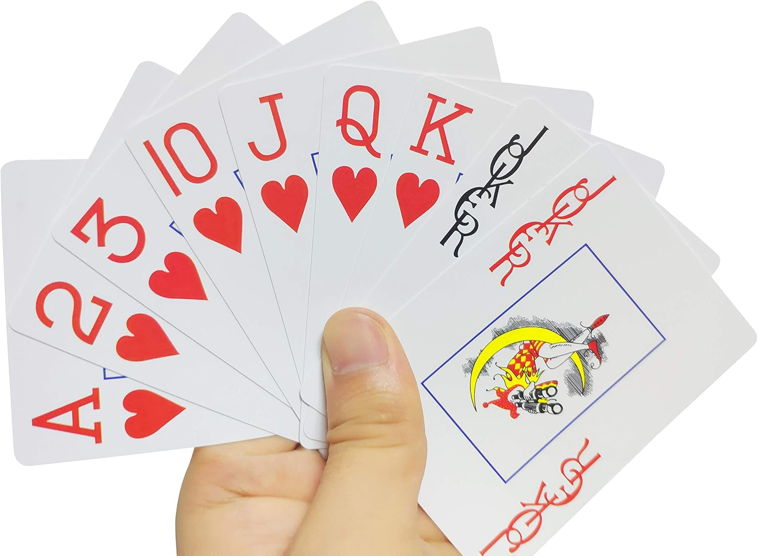 Waterproof Plastic Playing Cards,Jumbo Index, for Texas Hold'Em, Blackjack, Pinochle, Euchre, for Pool Beach Water Games