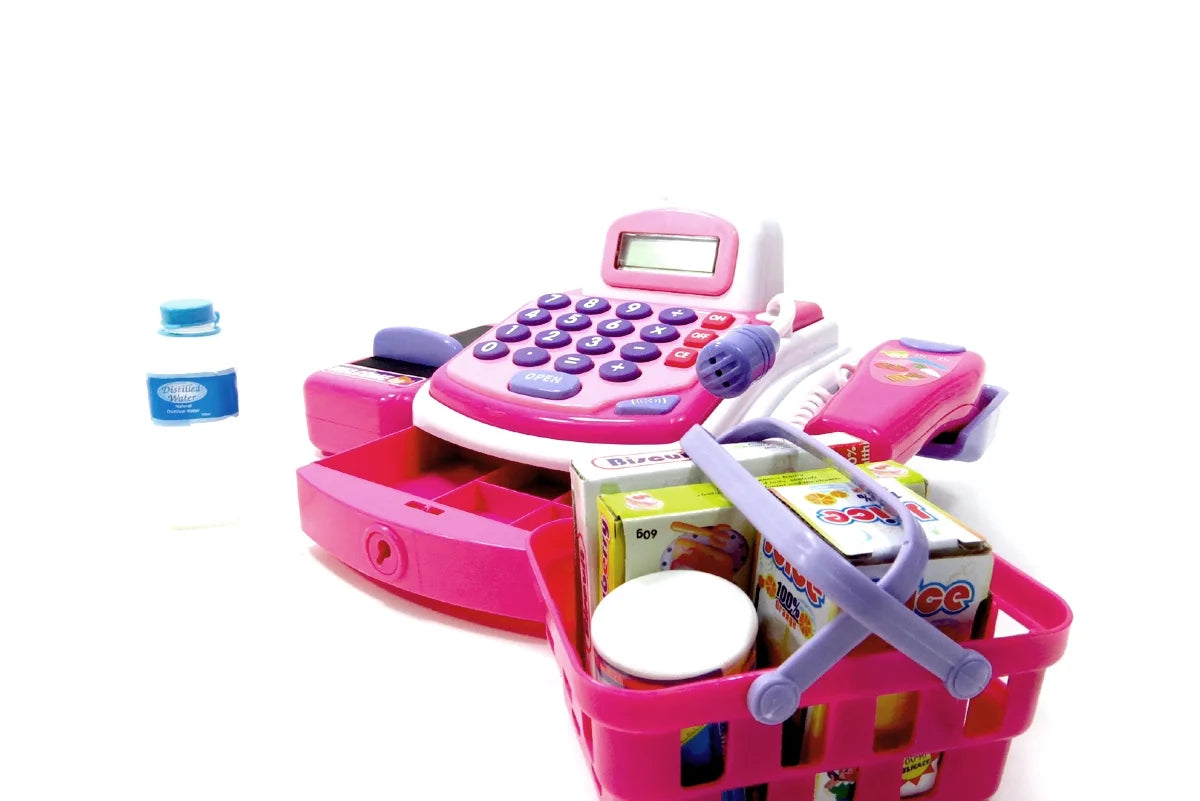 Pretend Play Electronic Cash Register Toy - Pink