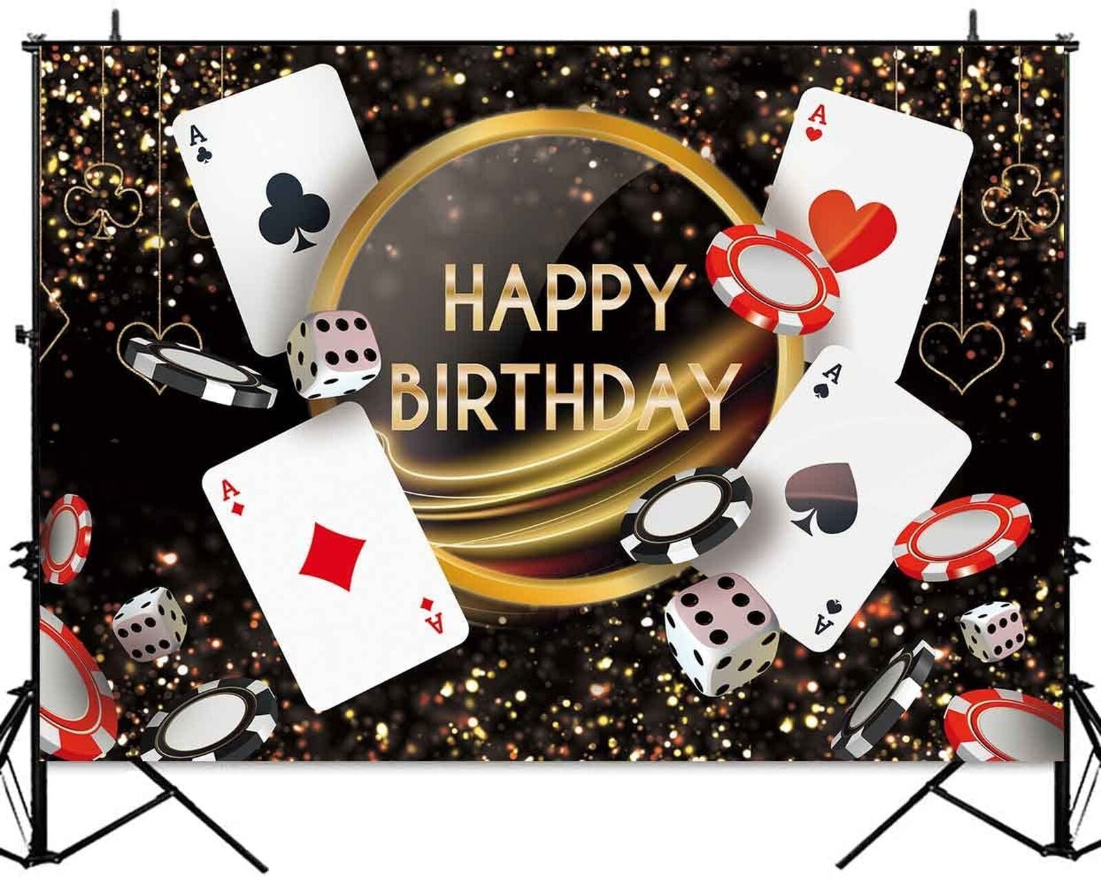 Sensfun Casino Birthday Backdrop Las Vegas Casino Night Happy Birthday Photog...