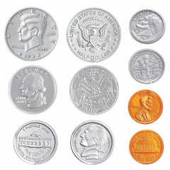 250 Fake Plastic Penny Coins Novelty Play Toy Prizes Parties Copper Silver