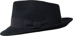 Premium Doyle - Teardrop Fedora Hat - 100% Wool Felt - Crushable for Travel - Water Resistant - Unisex