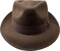 Premium Doyle - Teardrop Fedora Hat - 100% Wool Felt - Crushable for Travel - Water Resistant - Unisex