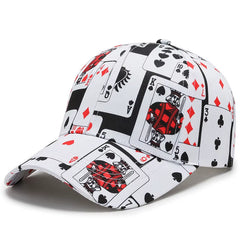 New Arrive Poker Letters Print Baseball Caps for Men Women Cotton Casual Sport Snapback Cap Hat Fashion Hip Hop Caps