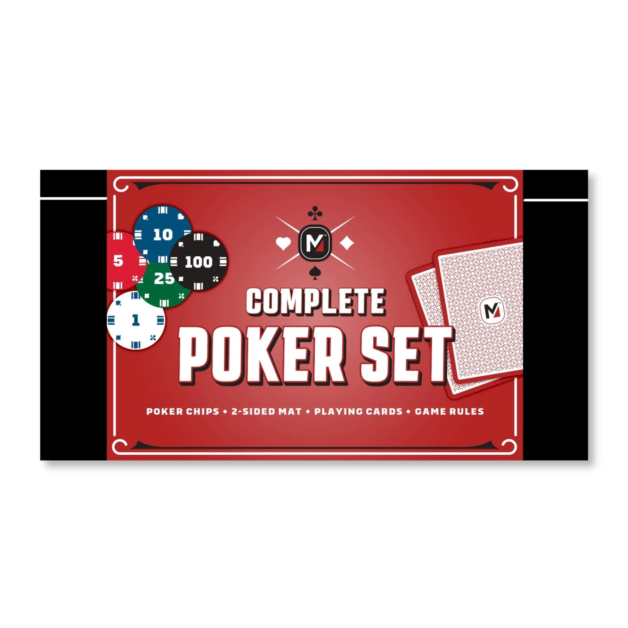 Complete Poker Set, Texas Hold'Em Poker Set and Blackjack Card Game, for All Ages, 207 Piece Count, by  Sports