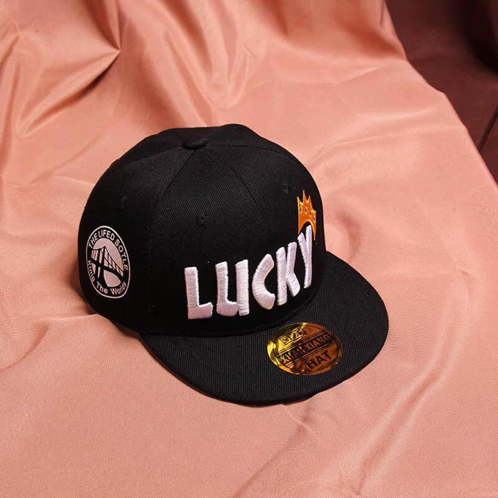 Children'S Peaked Caps Lucky Baby Boys Sun Hat Embroidery Cotton Girls Baseball Cap Kids Children Hip Hop Hat 3-10 Years