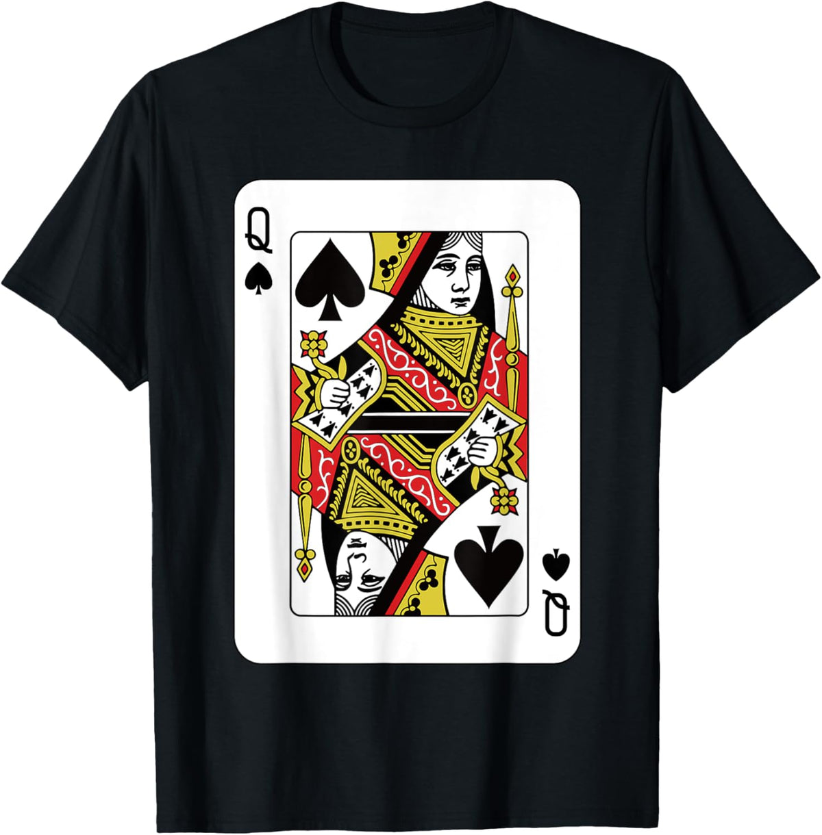 Queen of Spades Playing Card Poker T-Shirt