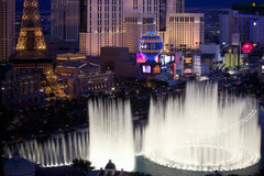 Las Vegas Nevada Strip Illuminated at Night Bellagio Fountains Photo Photograph Cool Wall Art Print Poster 18X12