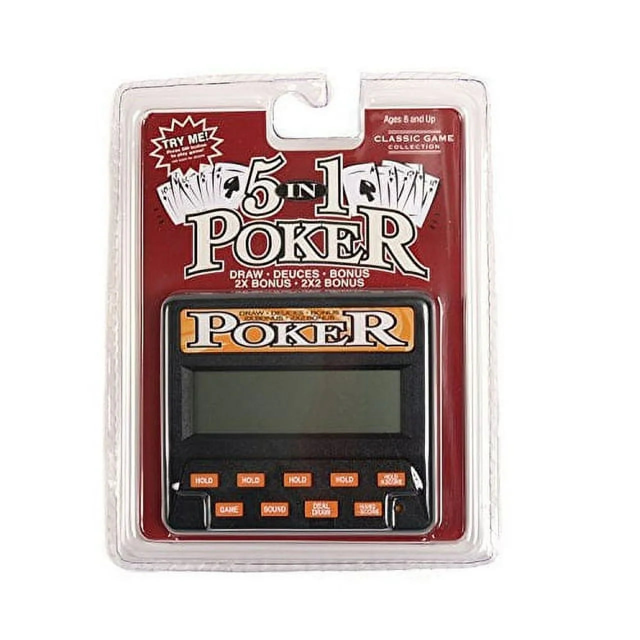 John N. Hansen Classic 5-In-1 Poker Electronic Games