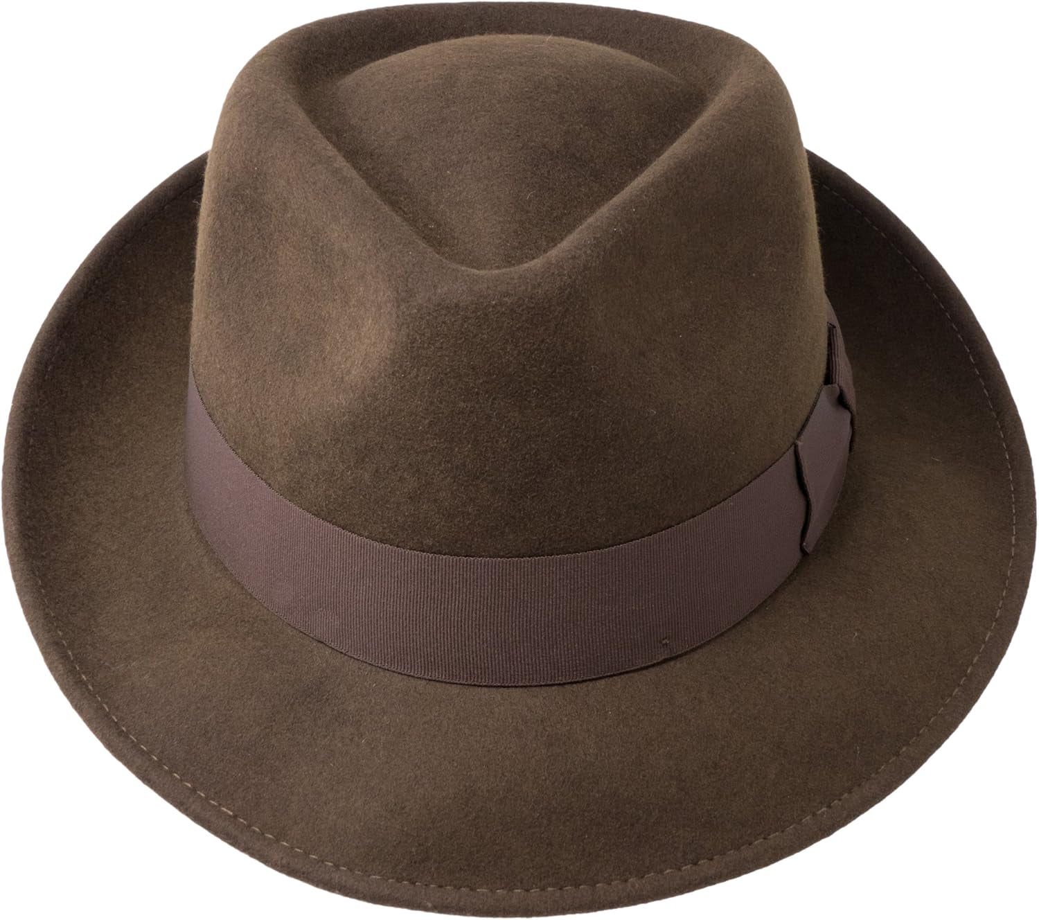 Premium Doyle - Teardrop Fedora Hat - 100% Wool Felt - Crushable for Travel - Water Resistant - Unisex