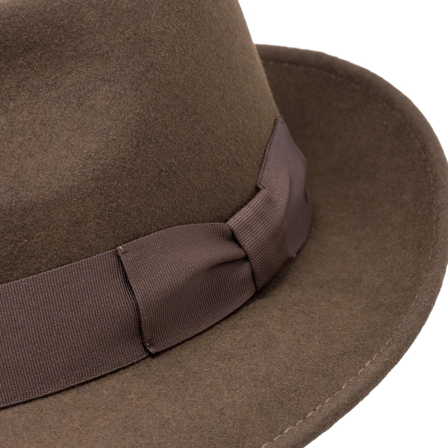 Premium Doyle - Teardrop Fedora Hat - 100% Wool Felt - Crushable for Travel - Water Resistant - Unisex