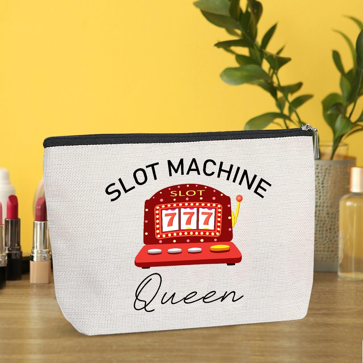 Slot Machine Casino Gambling Makeup Bag，Slot Machine Queen，Casino Makeup Bag Cosmetic Bag Trip Toiletry Bag Slot Gambling Gambler Gift Casino Lover Gift Makeup Bag Slot Machine Gifts for Women