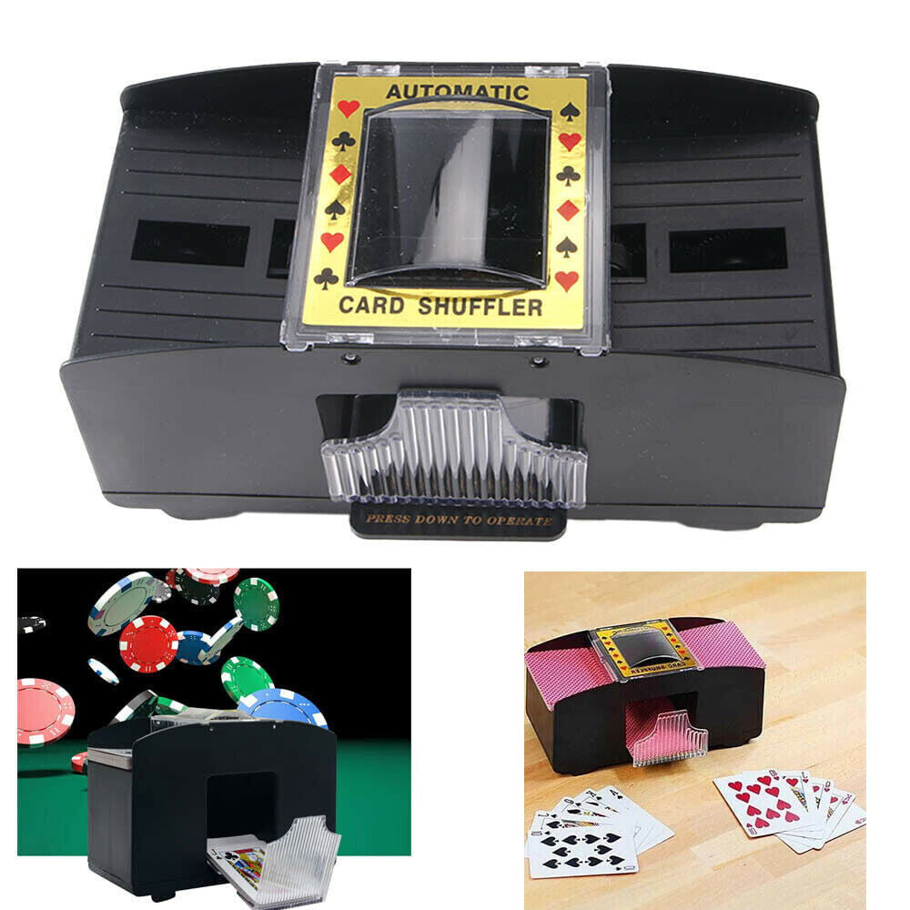 2-Deck Automatic Battery Operated Playing Card Shuffler Casino Casino Blackjack