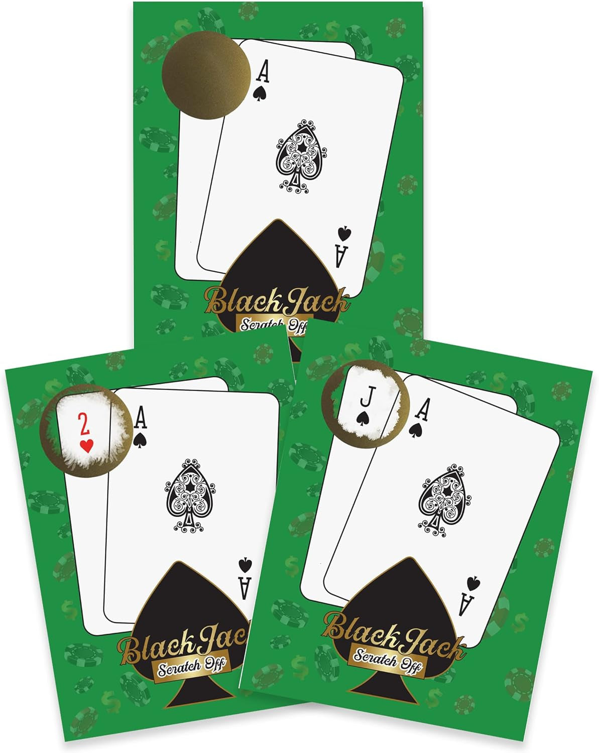 Casino Night Scratch off Party Game Cards 26 Pack Gambling (Blackjack